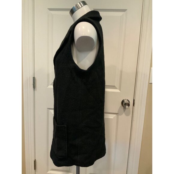 Tahari Black Boiled Wool Blend Vest, Size S (US) - Picture 4 of 7